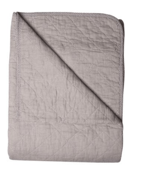 Au Maison Quilt tæppe Quiltet Tæppe - Grå Stribet (140x180 cm.) otherstuff