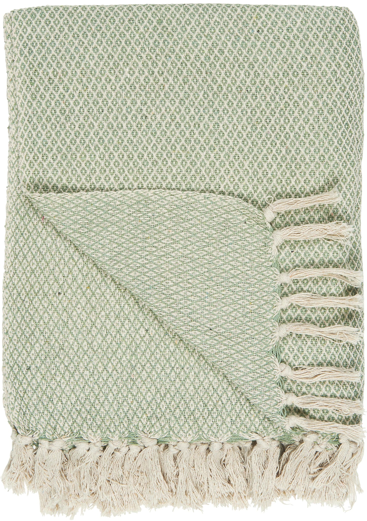 Ib Laursen Plaid Plaid - Creme/grønt rudemønster (130 x 160 cm) otherstuff