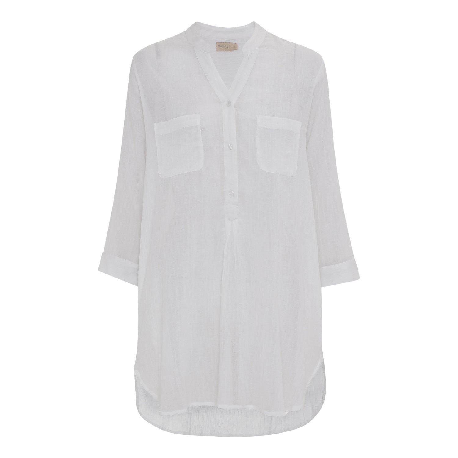 Lang Bomuldsskjorte - Hvid