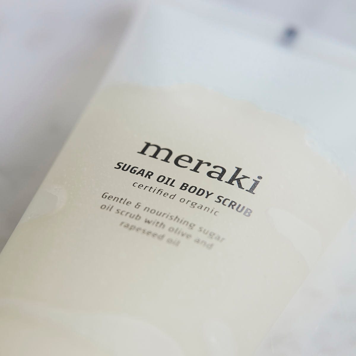 Bodyscrub - Sukker olie fra Meraki - Otherstuff.dk