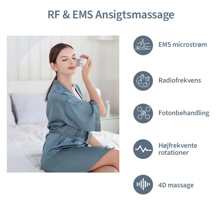 OtherStuff Skønhed Multifunktionelt ansigtmassage m. microstrøm og LED foton lys otherstuff