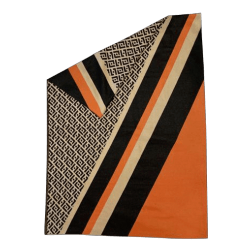 Tørklæde i Cashmere-Look - Sort/Beige (180x65 cm) - 1