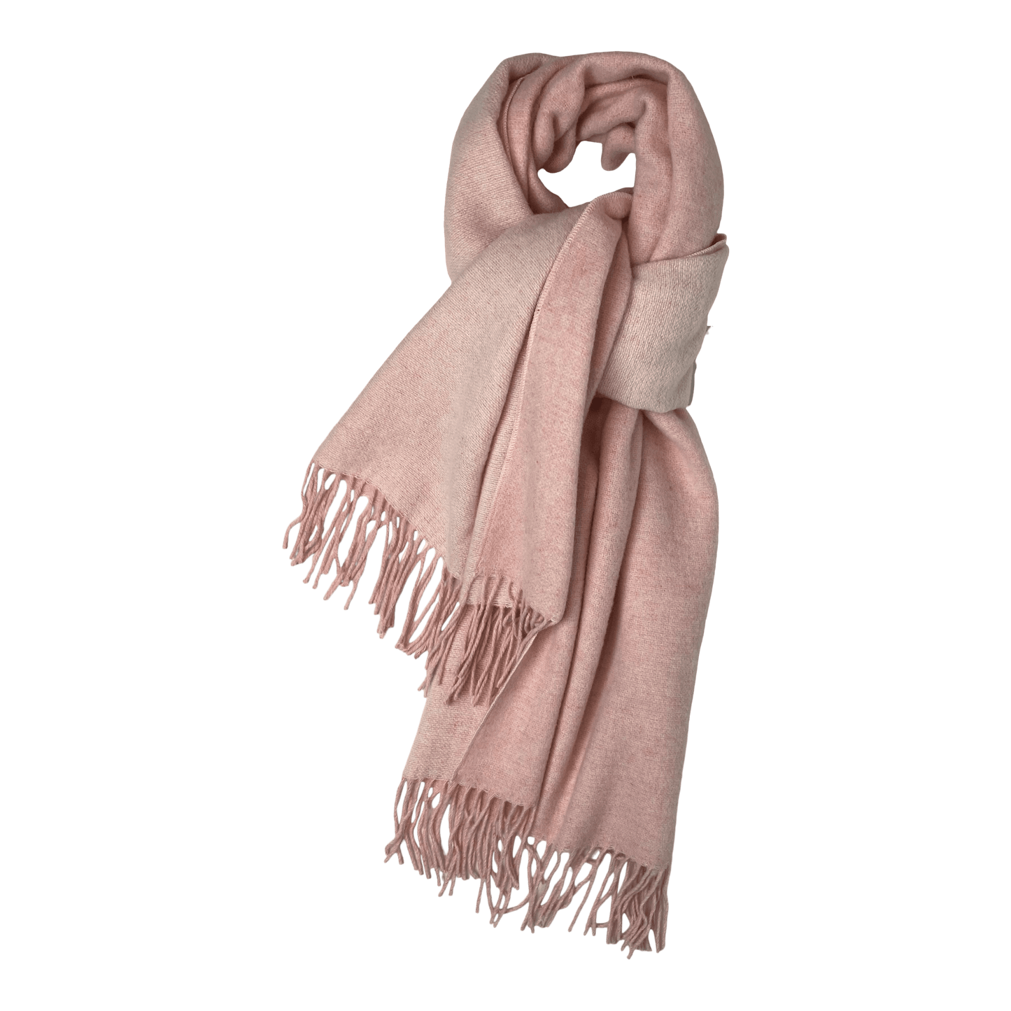Tørklæde/Sjal i Merinould - Rosa (70x220 cm) 