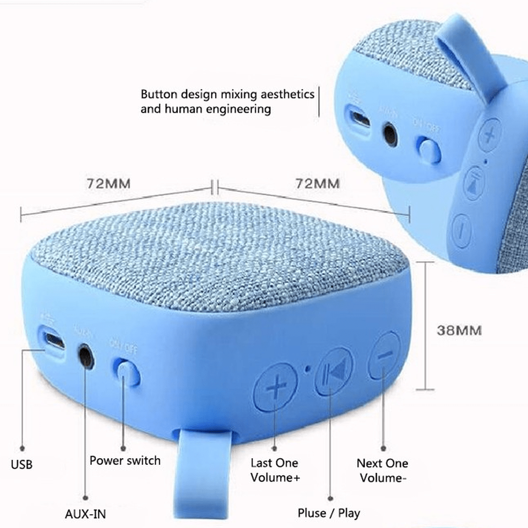 Højttaler - Kompakt og med bluetooth - Blå - OtherStuff.dk