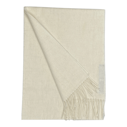 Halstørklæde i 100% Merinould - Off White (30 x 180 cm)