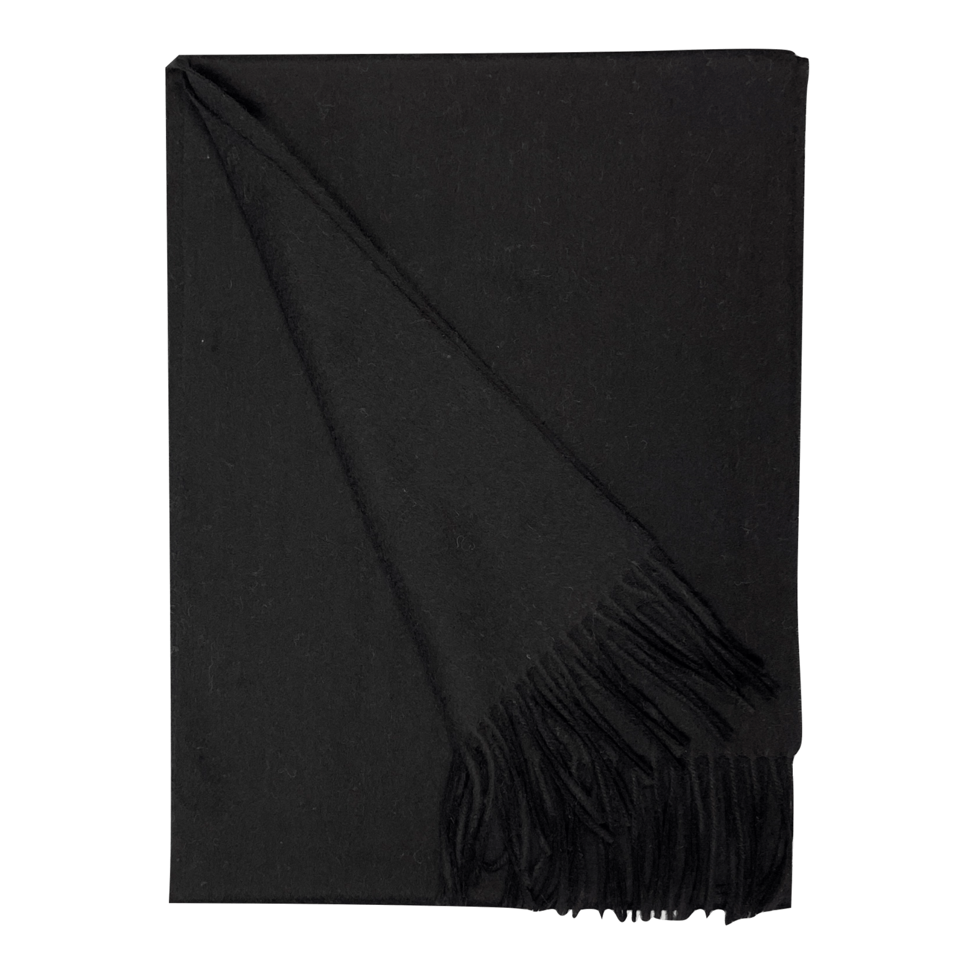 Halstørklæde i 100% Merinould - Sort (30 x 180 cm)