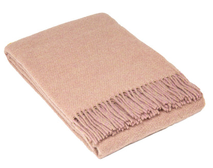 Uldplaiden tæppe Uldplaid i 100% uld - Dust Sand (140x200 cm) otherstuff